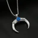 Mystic Dragon Eye Claw Pendant – Silver Chain Necklace