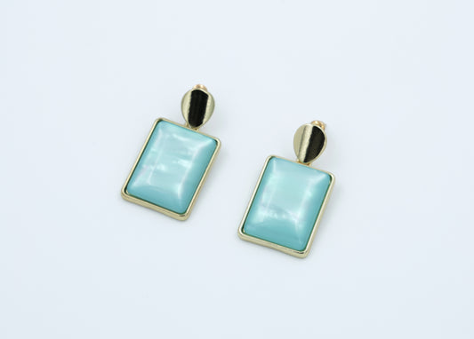 Emerald Luxe Drop Earrings - Anti-tarnish