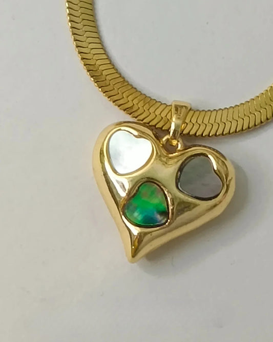 Color Pop Enamel Heart Pendant Necklace