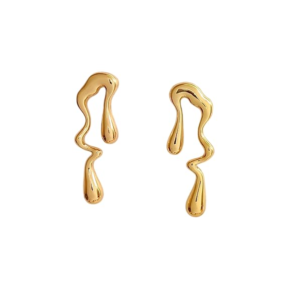 Liquid Gold Flow Earrings - Anti tarnish