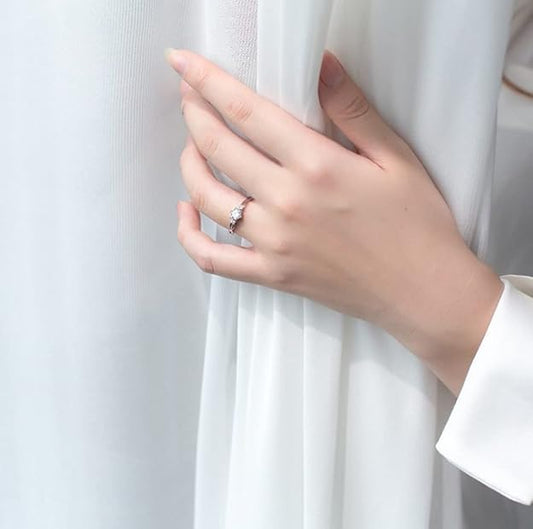 Couple Ring - Twilight Entwine Crystal Ring – Silver Elegance Series