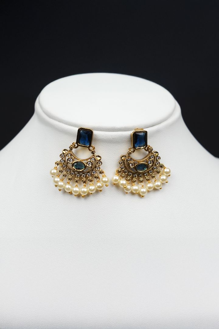 Regal Sapphire Pearl Choker Set