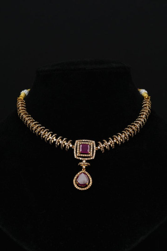 Scarlet Majesty Necklace & Earring Set