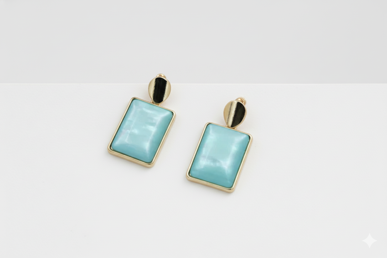 Emerald Luxe Drop Earrings - Anti-tarnish