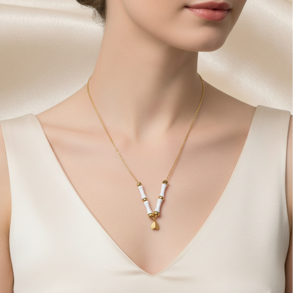 Aira Bamboo Charm Necklace