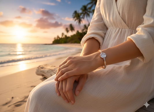 ✨ Elegant Crystal-Studded Designer Bangle – Rose Gold Finish ✨