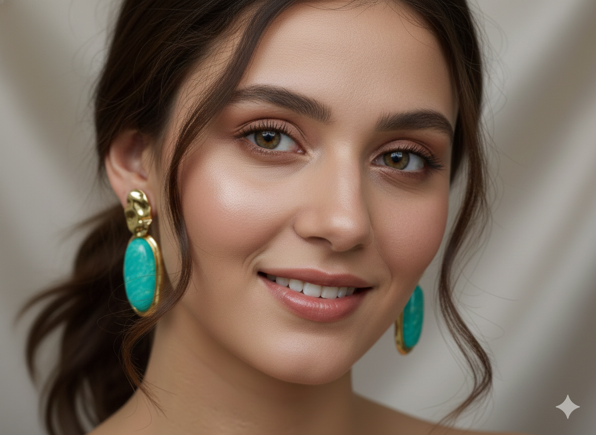 Aqua Mist Textured Gem Drops