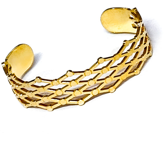 Celeste Lattice Cuff – Tarnish-Resistant