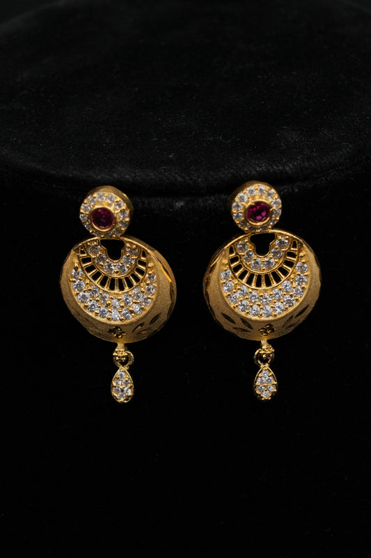 🌙 Noor Crescent CZ Necklace Set - Gold Forming