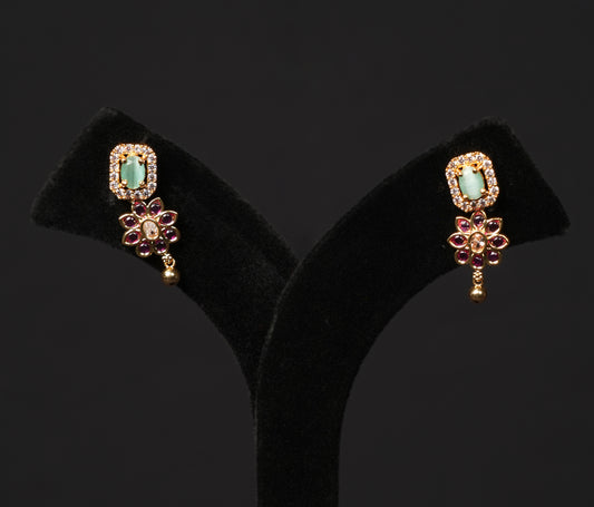 Elysian Emerald & Ruby Gold-Plated Necklace Set