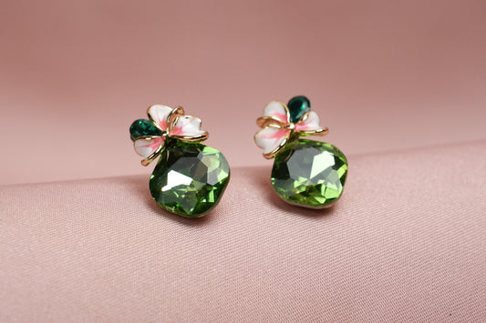 Emerald Blossom Pendant Set – Bubble Aura Exclusive