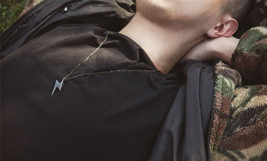 ⚡ Lightning Bolt Pendant Necklace – Bold. Minimal - (Black colour - 1 item)