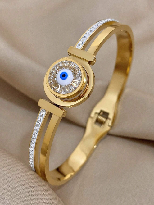 Orion Rotating Evil Eye Bracelet – Tarnish-Resistant