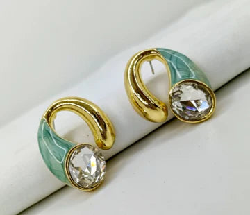 Elegant Crystal Hoop Earrings β A Touch of Sophistication