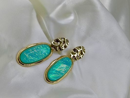 Aqua Mist Textured Gem Drops