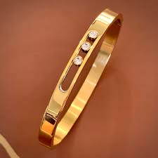 Elegant Stainless Steel Sliding Bracelet with Sparkling Rhinestones