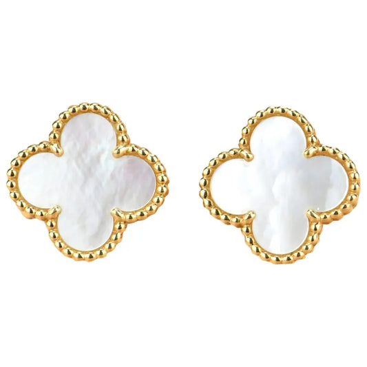 Luna Clover Mother of Pearl Studs