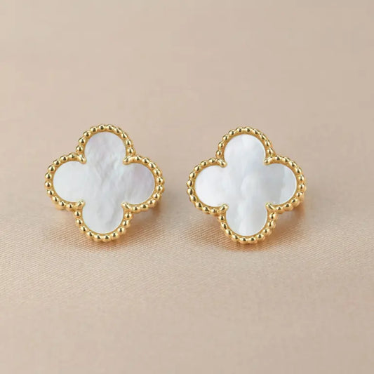 Luna Clover Mother of Pearl Studs