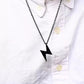 ⚡ Lightning Bolt Pendant Necklace – Bold. Minimal - (Black colour - 1 item)