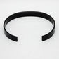 Midnight Black Stainless Steel Cuff Bracelet – Minimalist Edition