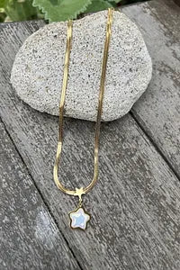Snake Chain with Mother of Pearl Star