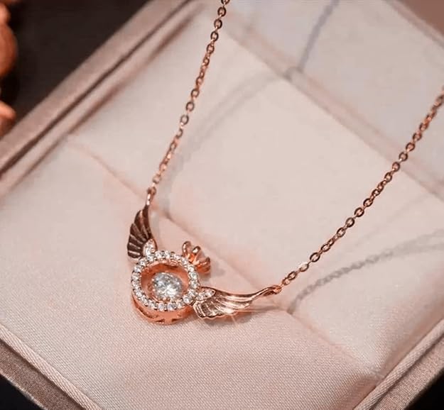Seraphina Angel Rose Gold Chain - Tarnish Resistant
