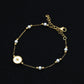 22K Gold-Plated  Star Charm Pearl Beaded Gold Bracelet– Anti-Tarnish Stainless steel