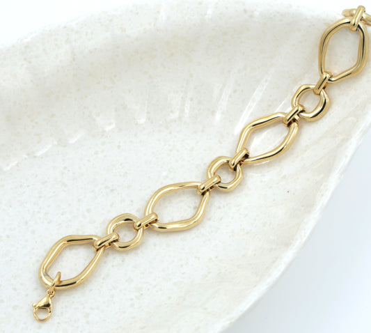 Bold Gold Link Chain Bracelet ✨