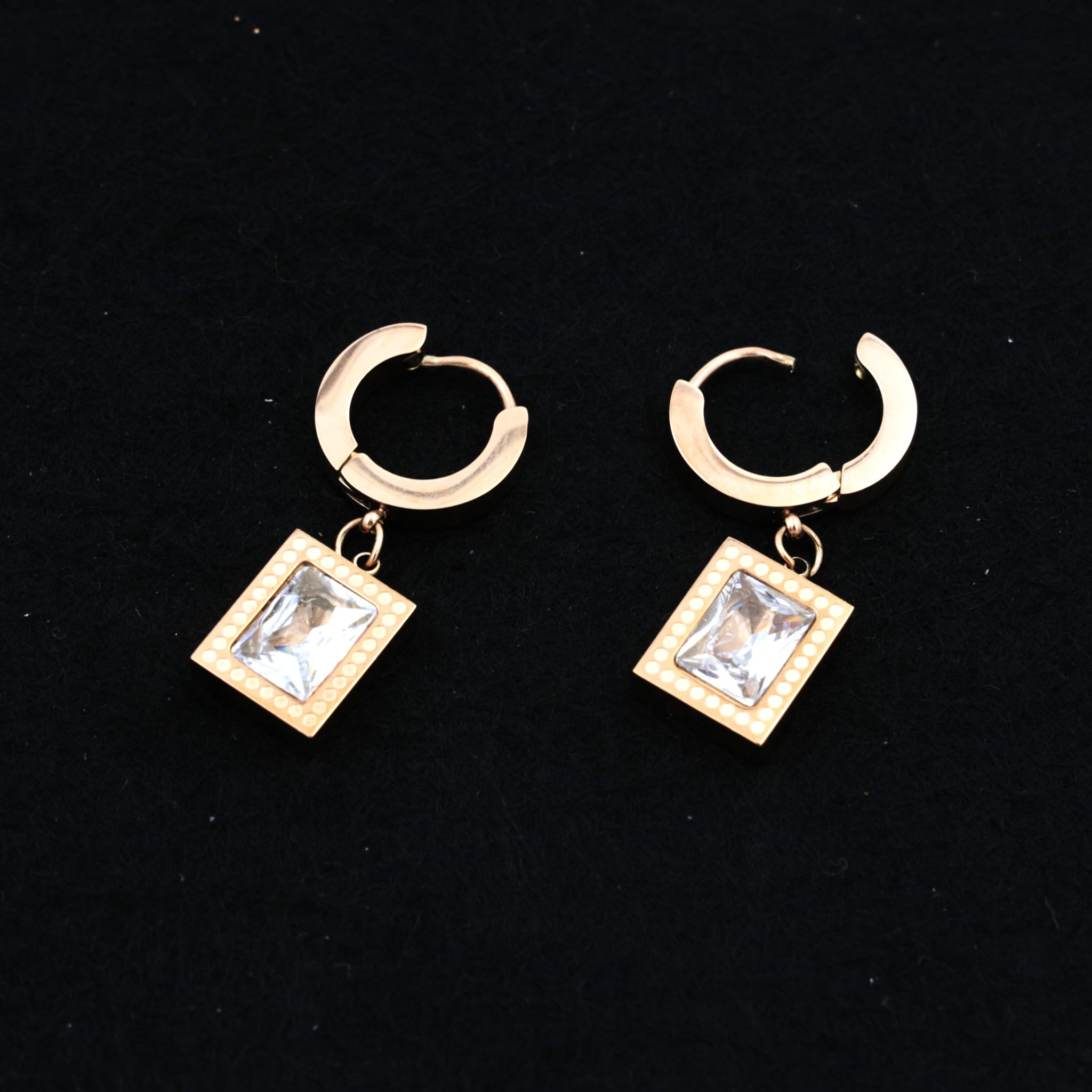 Minimalist Luxe Rectangle Drop Earrings - Anti-tarnish