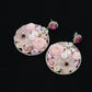 Blush Bloom Statement Earrings – Floral Fantasy in Pink