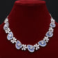 Sapphire Bloom CZ Necklace Set