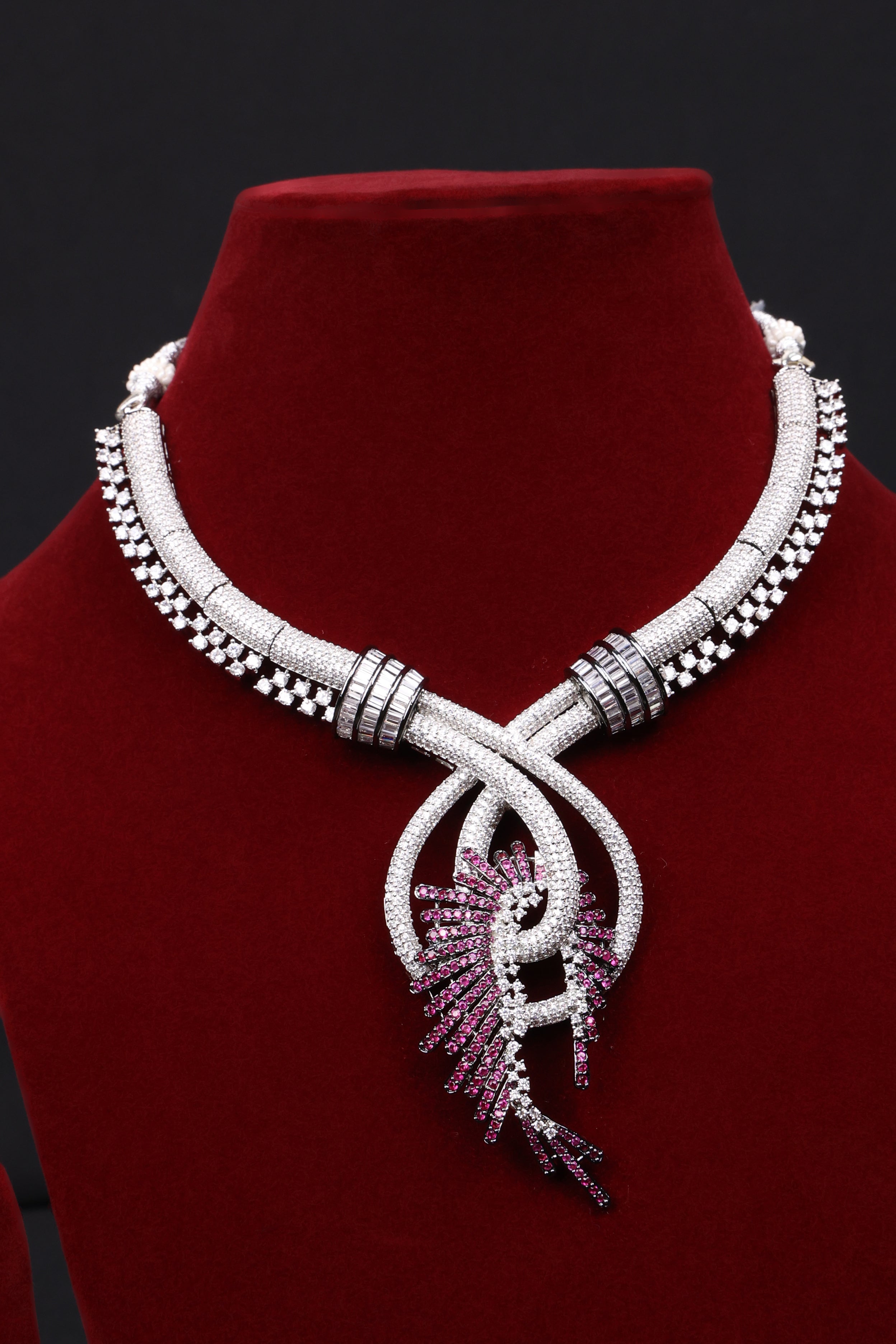 Stellar Silver Crystal Necklace Set