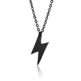 ⚡ Lightning Bolt Pendant Necklace – Bold. Minimal - (Black colour - 1 item)