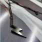 ⚡ Lightning Bolt Pendant Necklace – Bold. Minimal - (Black colour - 1 item)