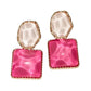 Pink & White Aurora Statement Earrings