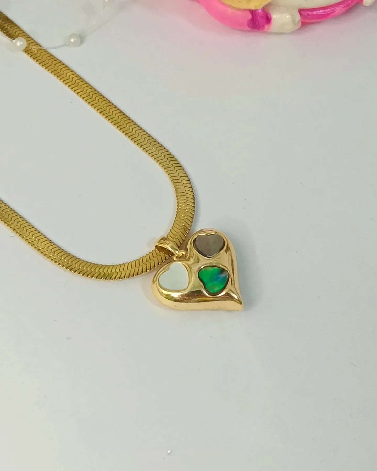 Color Pop Enamel Heart Pendant Necklace
