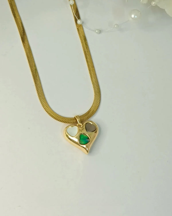 Color Pop Enamel Heart Pendant Necklace