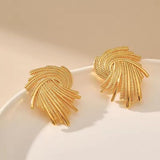 The Grand Auric Plume Studs- Earrings