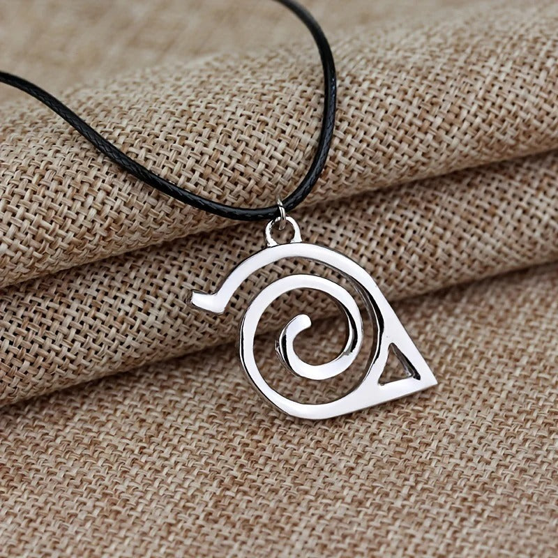 Unisex - Konoha Leaf Pendant Necklace – Minimal Anime-Inspired Charm