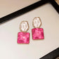 Pink & White Aurora Statement Earrings