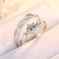 Couple Ring - Twilight Entwine Crystal Ring – Silver Elegance Series