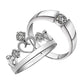 Couple Ring - Elegant Heart CZ Couple Ring Set – Sterling Silver Finish
