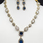 Royal Sapphire Gold-Plated Necklace Set - Victorian Polish
