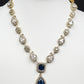 Royal Sapphire Gold-Plated Necklace Set - Victorian Polish
