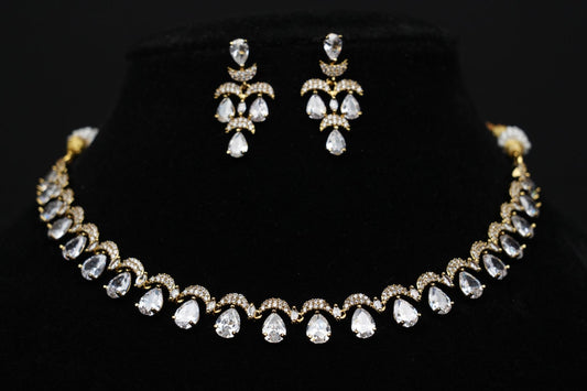 Ethereal Drops Gold-Plated Necklace Set