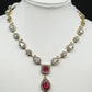 Rosette Royale Ruby Necklace Set - Victorian Polish