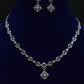 Lustrous Geometric Diamond Necklace Set