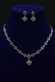 Lustrous Geometric Diamond Necklace Set