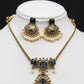 Regal Sapphire Pearl Choker Set
