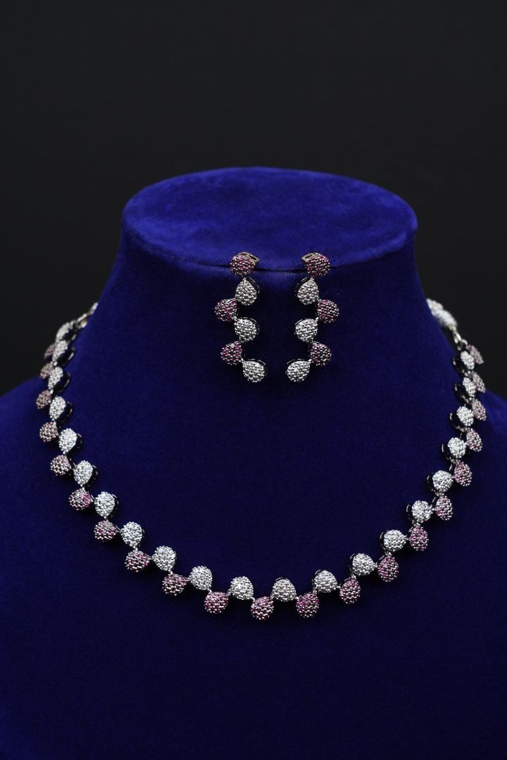 Twilight Bloom Teardrop Necklace & Earring Set